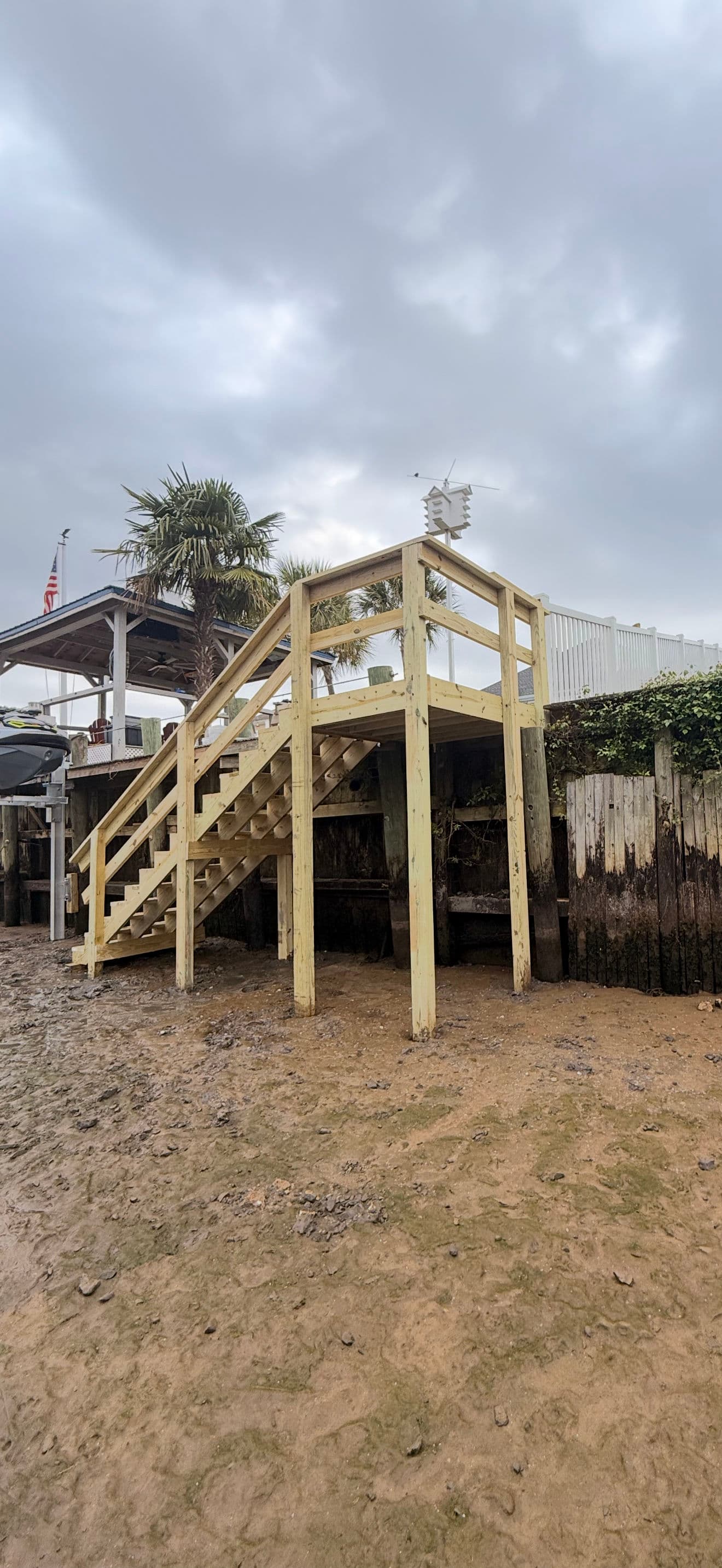 Waterfront Deck and Staircase Build for River Access image